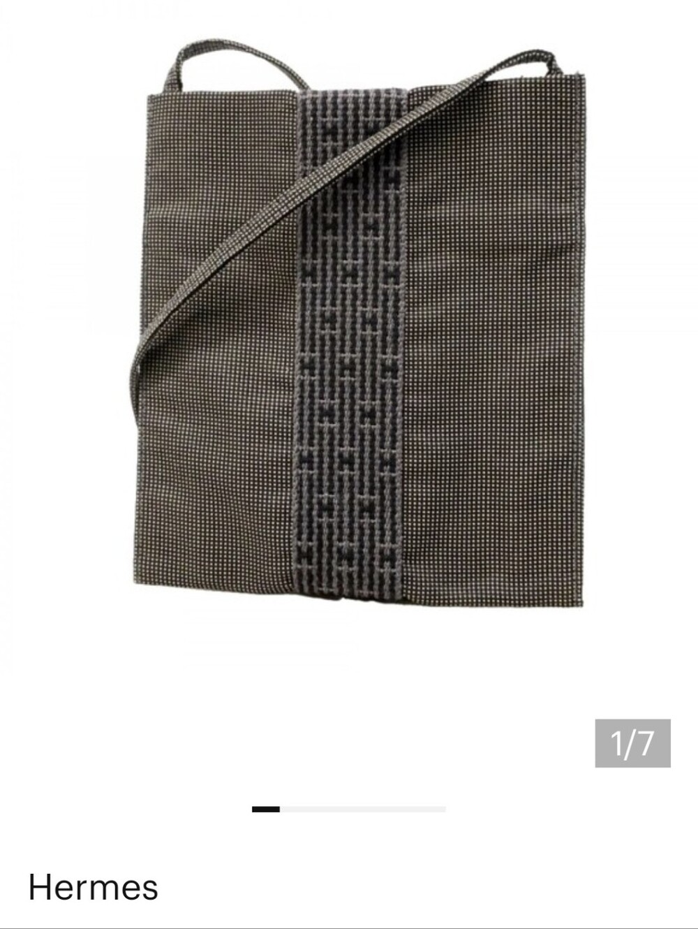 Hermes Crossbody Shoulder Bag in Black and Gray - Picture 3 of 7